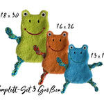 Stickdatei Frosch Kuscheltuch ITH in drei Größen, Baby, Schmusetuch, Kuscheltier, Frosch - Sewando