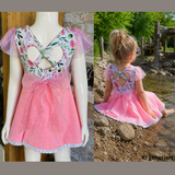 Schnittmuster *Little Sweet Heart Dress* #Herzkleid #Drehkleid #Herz-Rücken Gr. 74-176