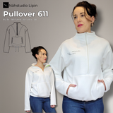 Schnittmuster Pullover mit Reißverschluss Stehkragen PDF Schnittmuster Sweater