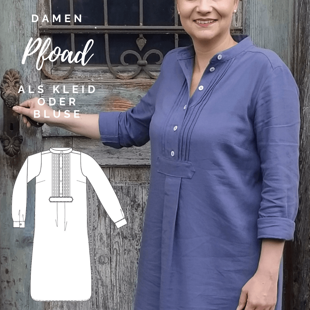 Schnittmuster Damenpfoad als Kleid oder Bluse Gr. 34-52 : - Sewando