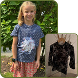 Schnittmuster Mädchenshirt Curl (Gr. 74 - 176)