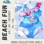 Schnittmuster *Swim Collection Beach Fun Girls* Bikini, Badeanzug, Tankini Gr. 74-176 - Sewando