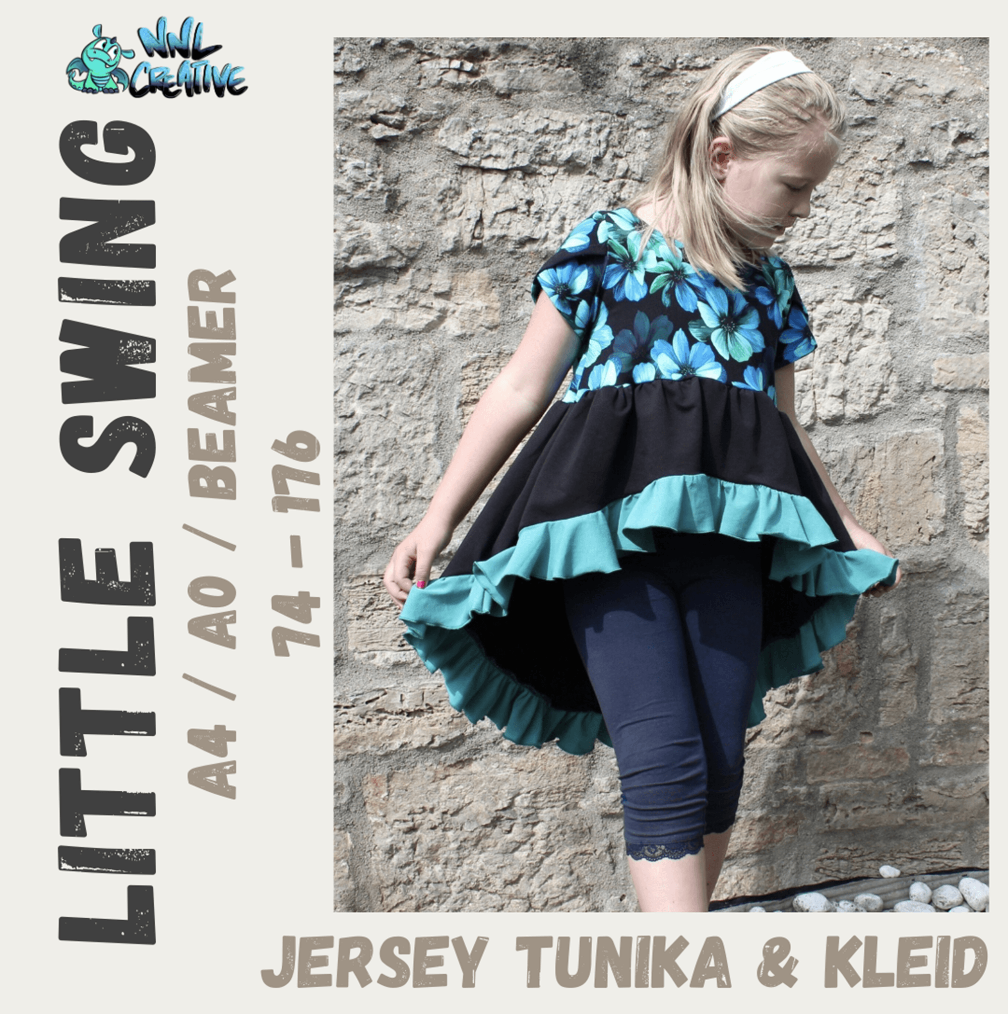 Schnittmuster *Little Swing Tunika / Kleid* JERSEY Gr. 74-176 - Sewando