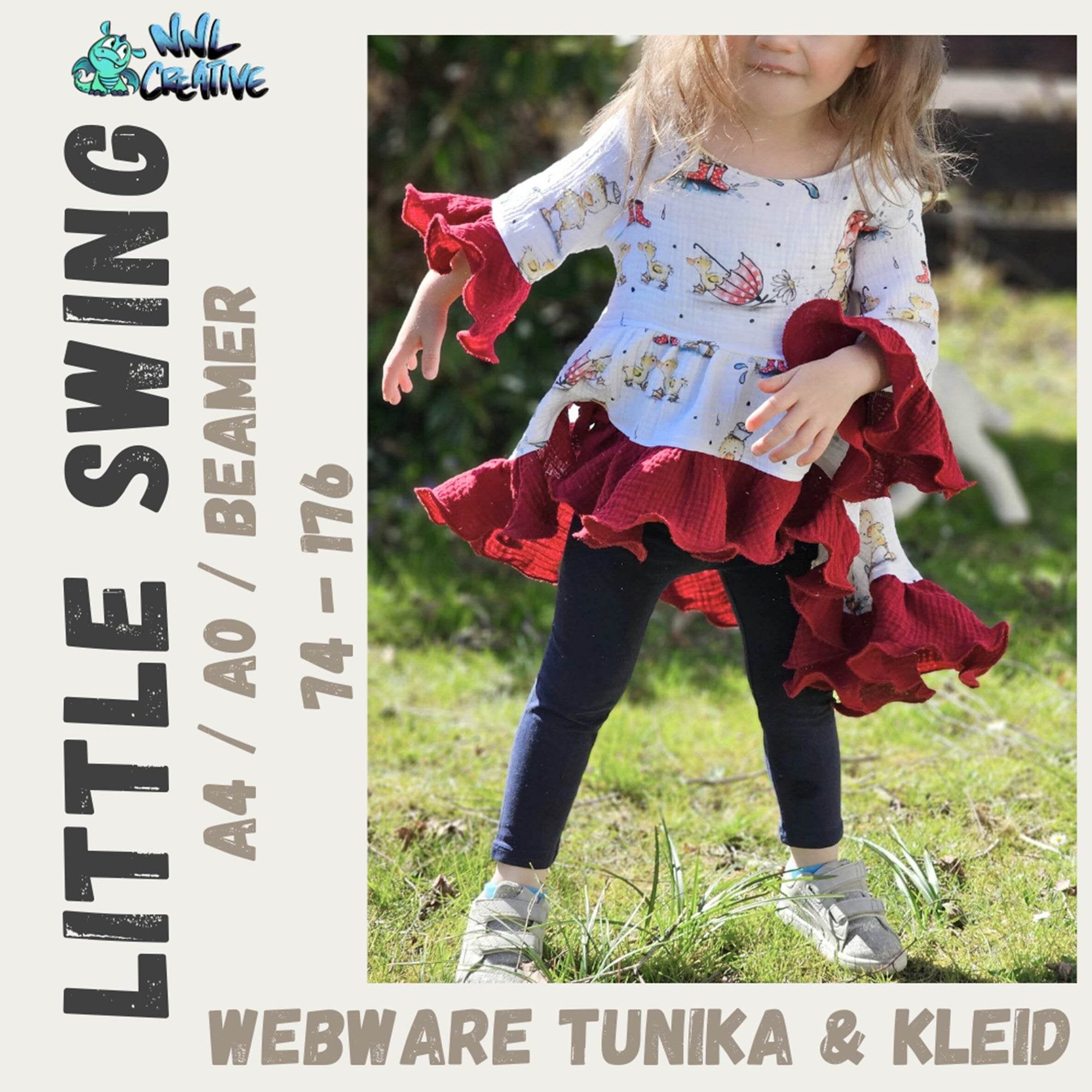 Schnittmuster *Little Swing Tunika / Kleid* WEBWARE Gr. 74-176 - Sewando