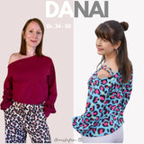 Schnittmuster One Shoulder Pulli „Danai" als Ebook in Gr. 34 bis 50