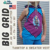 Schnittmuster / Sewing Pattern *Big Grid Sweater Vest & Tank Top* Size 62-176 / 3m - 18 Years - Sewando
