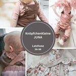 Latzhose, KnoepfchenKleine JUNA, Schnittmuster & Nähanleitung, Gr. 56-98 - Sewando