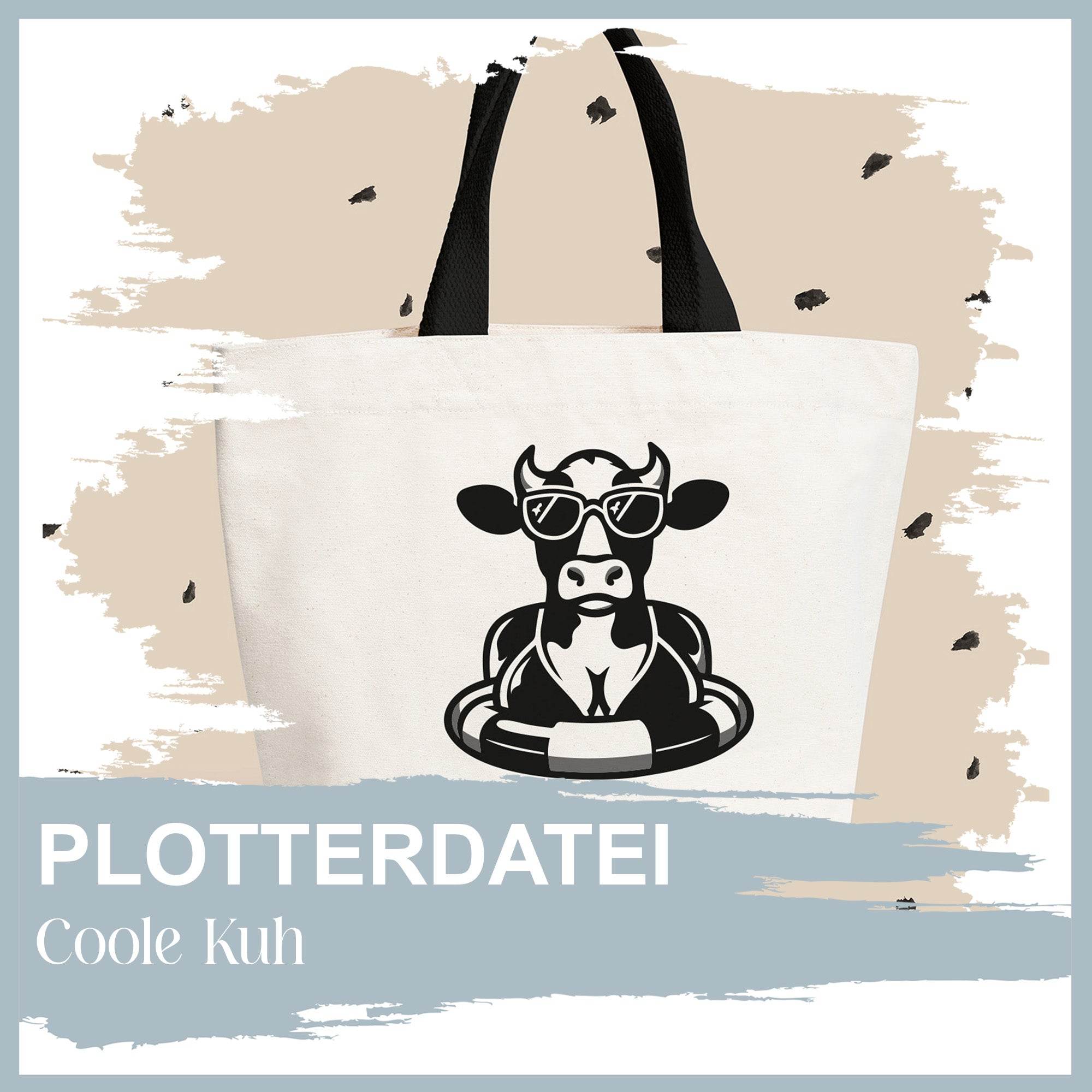 Plotterdatei Coole Kuh - Sewando