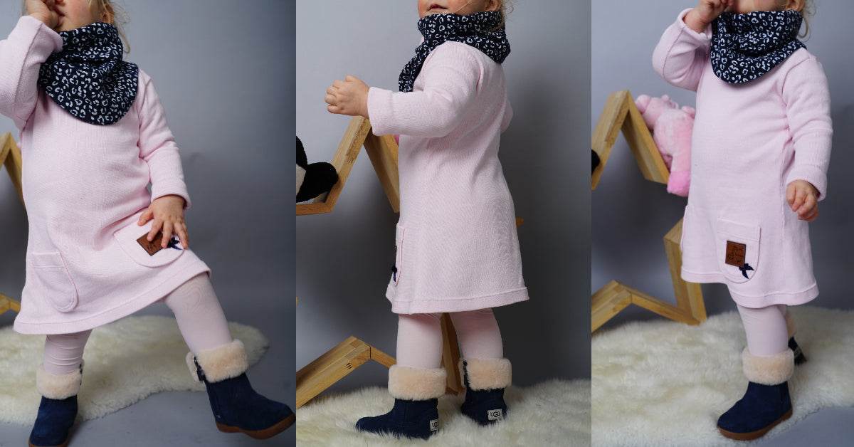 STELLA: ROBE EN MAILLE POUR LES FILLES - 74-158 - Sewando