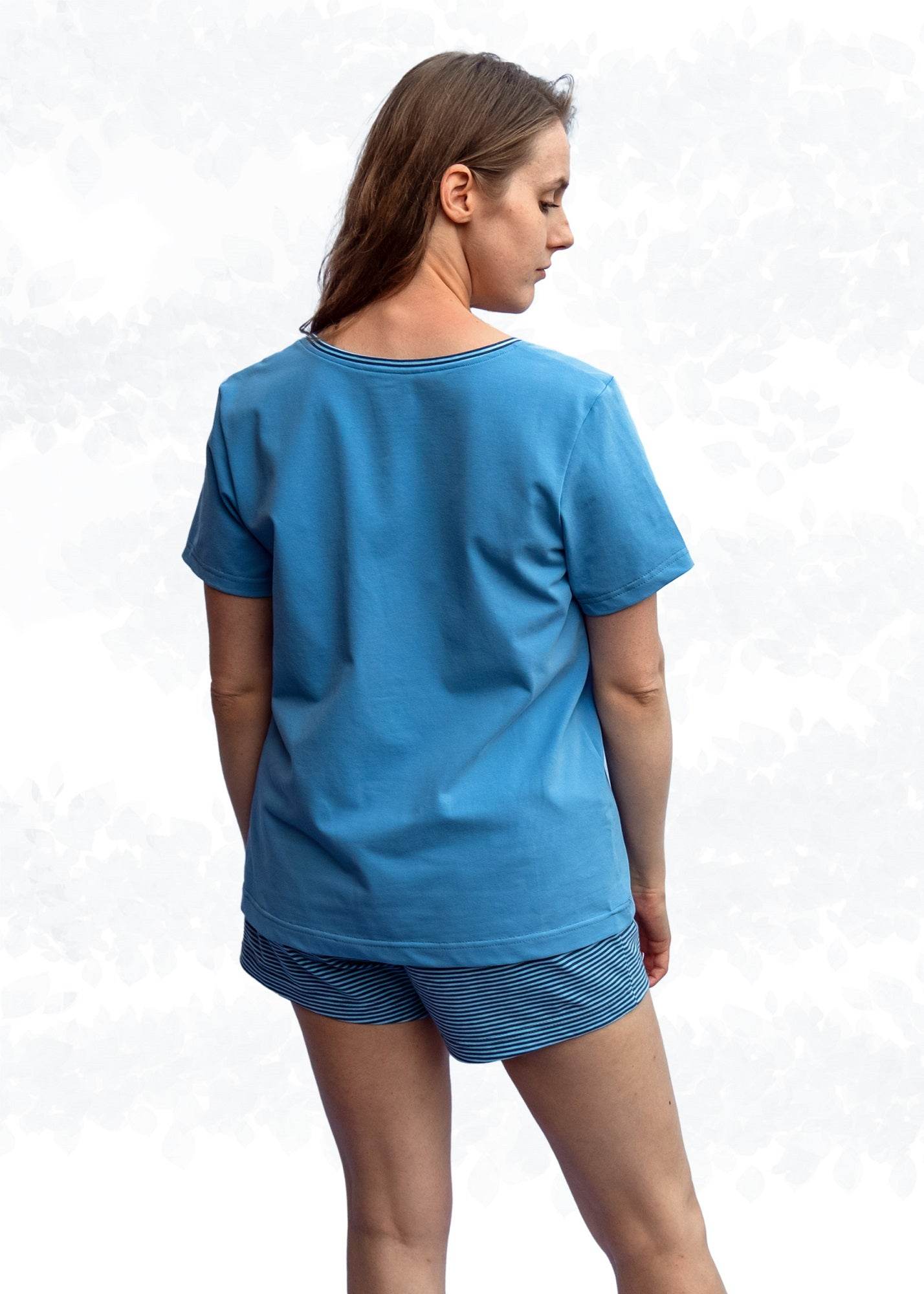 Schnittmuster Jersey-Schlafanzug - Pyjama Set mit Shirt & Hose für Damen Gr. 34-50 / BU 80-116 - Sewando