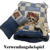 Stickdatei Applikation Yorkshire Terrier "Lisa" - realistisch - FÜR HELLE & DUNKLE STOFFE
