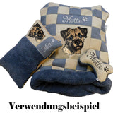 Stickdatei Applikation Border Terrier "Jacke" - realistisch - FÜR HELLE & DUNKLE STOFFE