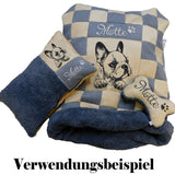 Stickdatei Französische Bulldogge Welpe " Luna " - realistisch - FÜR HELLE STOFFE
