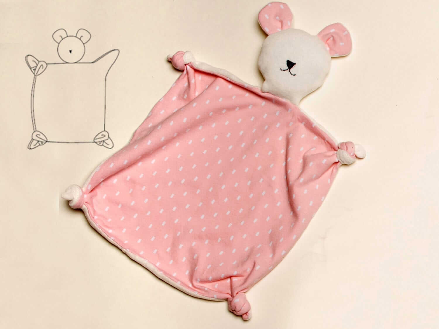 Kuscheltier Schmusetuch und Zahntuch TEDDY Ebook PDF Schnittmuster Schnittmuster PDF Ebook download Patternforkids 