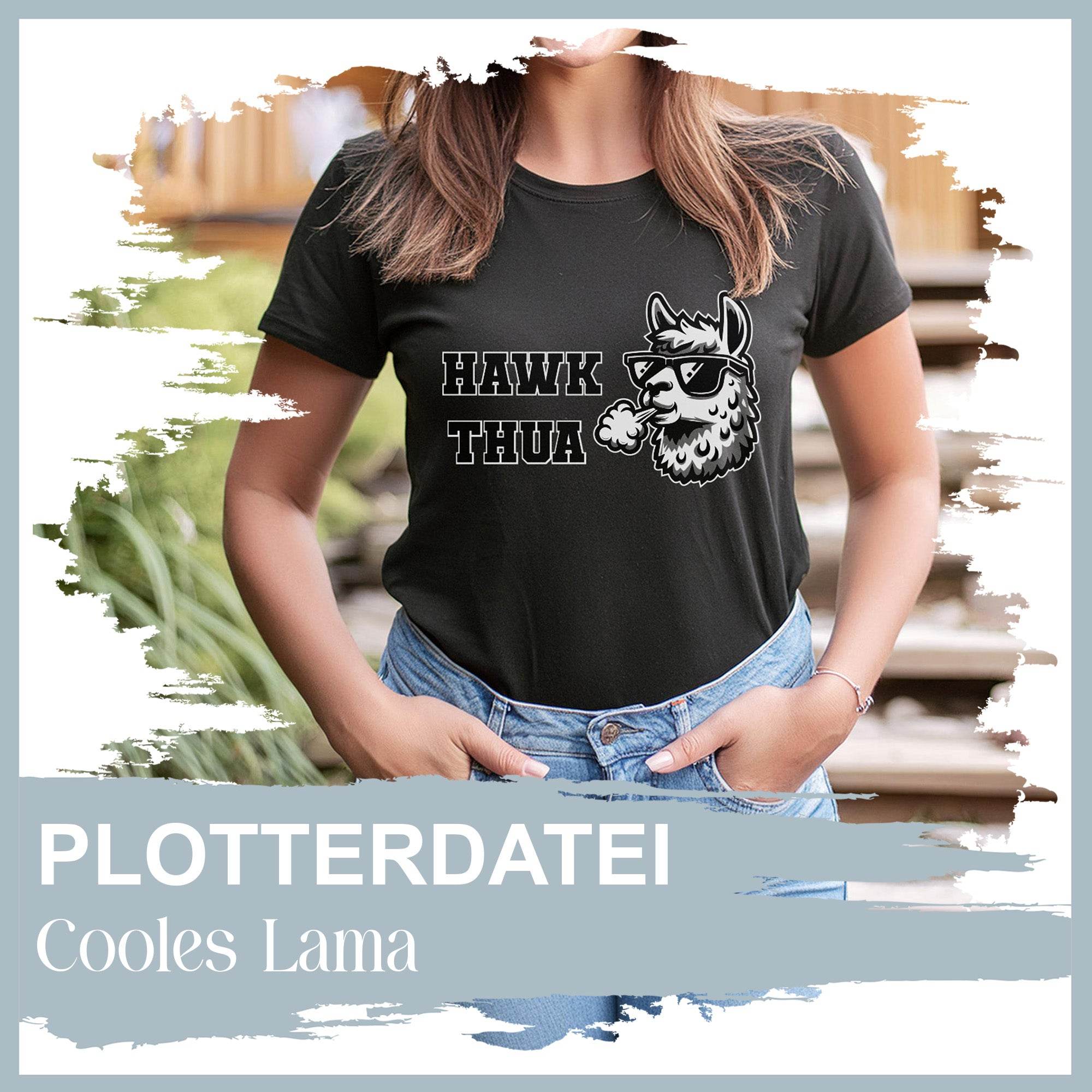 Plotterdatei Cooles Lama - Sewando
