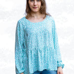 Schnittmuster Marie – Boho Bluse & Kleid mit Saumrüsche Gr. 34-50 / BU 80-116 - Sewando