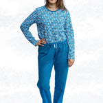 Schnittmuster Jersey-Schlafanzug - Pyjama Set mit Shirt & Hose für Damen Gr. 34-50 / BU 80-116 - Sewando