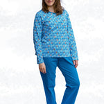 Schnittmuster Jersey-Schlafanzug - Pyjama Set mit Shirt & Hose für Damen Gr. 34-50 / BU 80-116 - Sewando