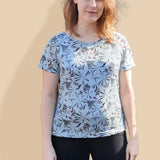 Lea - Shirt mit U-Boot-Auschnitt mit 4 ärmellängen und 2 Halsausschnitten, Gr. 34-50, A4+A0