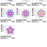 Stickdatei Set Summer Lights LED Cover Blumen - Sewando