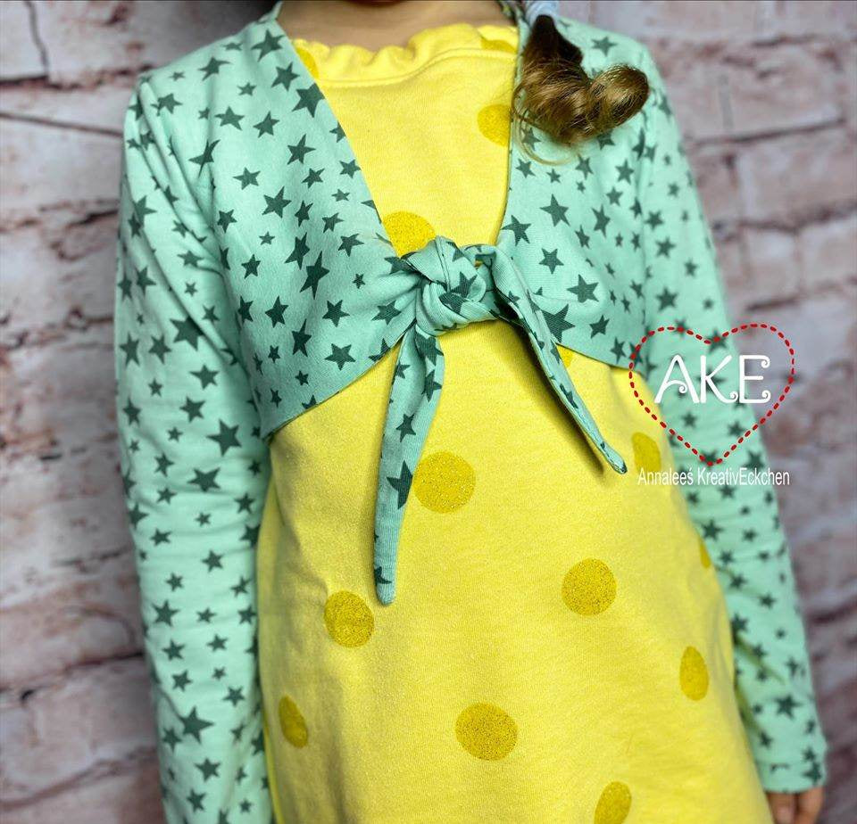 Happy Bibiane -Gr 74 - 164 - Ballontunika + Kleid mit Fake-Bolero Schnittmuster - Sewando