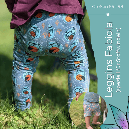 Schnittmuster Leggins Fabiola Gr.56-98 für Stoffwindeln - Sewando