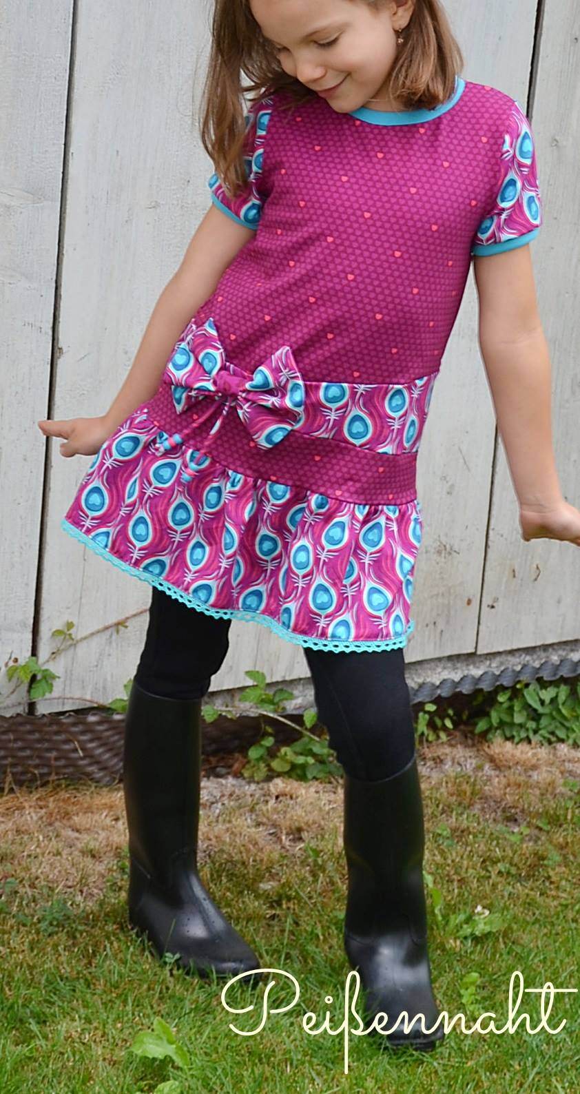 Happy Bow Größen 74 - 140 Tunika + Kleid Schnittmuster - Sewando