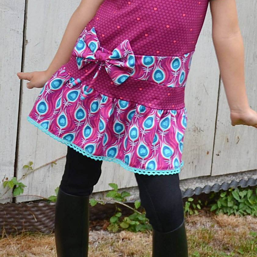 Happy Bow Größen 74 - 140 Tunika + Kleid Schnittmuster - Sewando