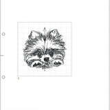 Stickdatei  - Weniger Stiche Pomeranian "Lou"  -realistisch - FÜR HELLE STOFFE