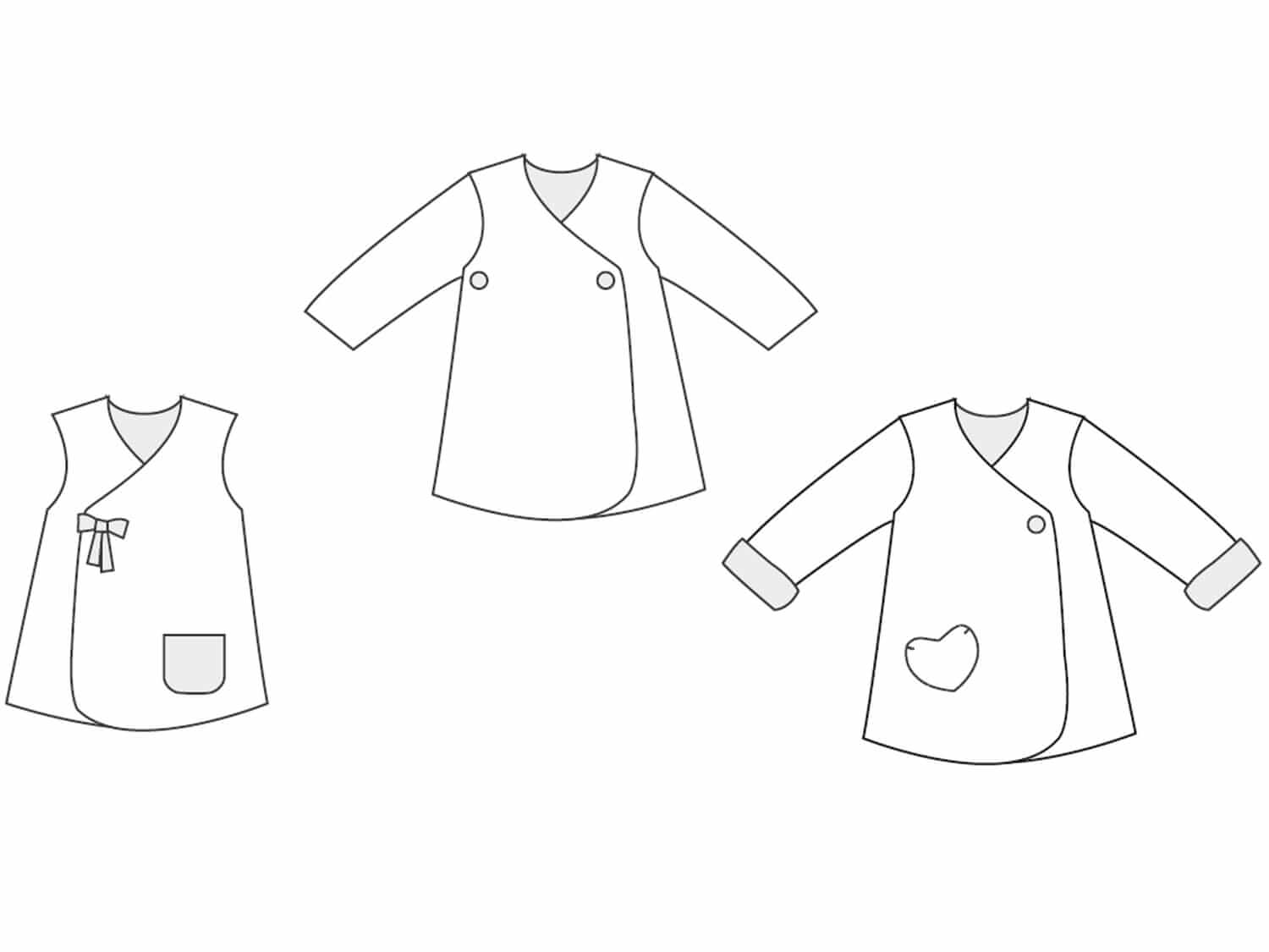 LENA Baby Mädchen Jacke Schnittmuster Ebook PDF Schnittmuster PDF Ebook download Patternforkids 