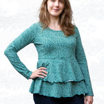 Schnittmuster Leonie – Stufenshirt mit Empire-Linie & ausgestelltem Saum Gr. 34-50 / Bu 80-116 - Sewando