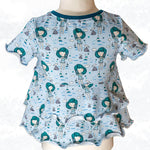 Schnittmuster Leonie Kids - Stufenshirt mit Empire-Teilung / erhöhte Taille - für Kinder Gr. 98-164 - Sewando
