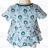 Schnittmuster Leonie Kids - Stufenshirt mit Empire-Teilung / erhöhte Taille - für Kinder Gr. 98-164 - Sewando