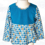 Schnittmuster Leonie Kids - Stufenshirt mit Empire-Teilung / erhöhte Taille - für Kinder Gr. 98-164 - Sewando