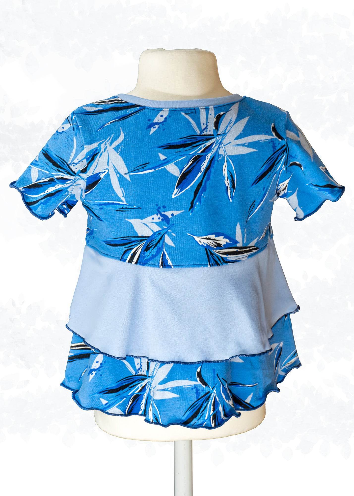 Schnittmuster Leonie Kids - Stufenshirt mit Empire-Teilung / erhöhte Taille - für Kinder Gr. 98-164 - Sewando