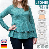 Leonie – Stufenshirt mit Empire-Linie & ausgestelltem Saum Gr. 34-50 / Bu 80-116 - Sewando