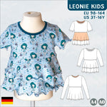 Leonie Kids - Stufenshirt mit Empire-Teilung / erhöhte Taille - für Kinder Gr. 98-164 - Sewando