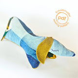 Anleitung Leseknochen nähen, Dackel Schnittmuster