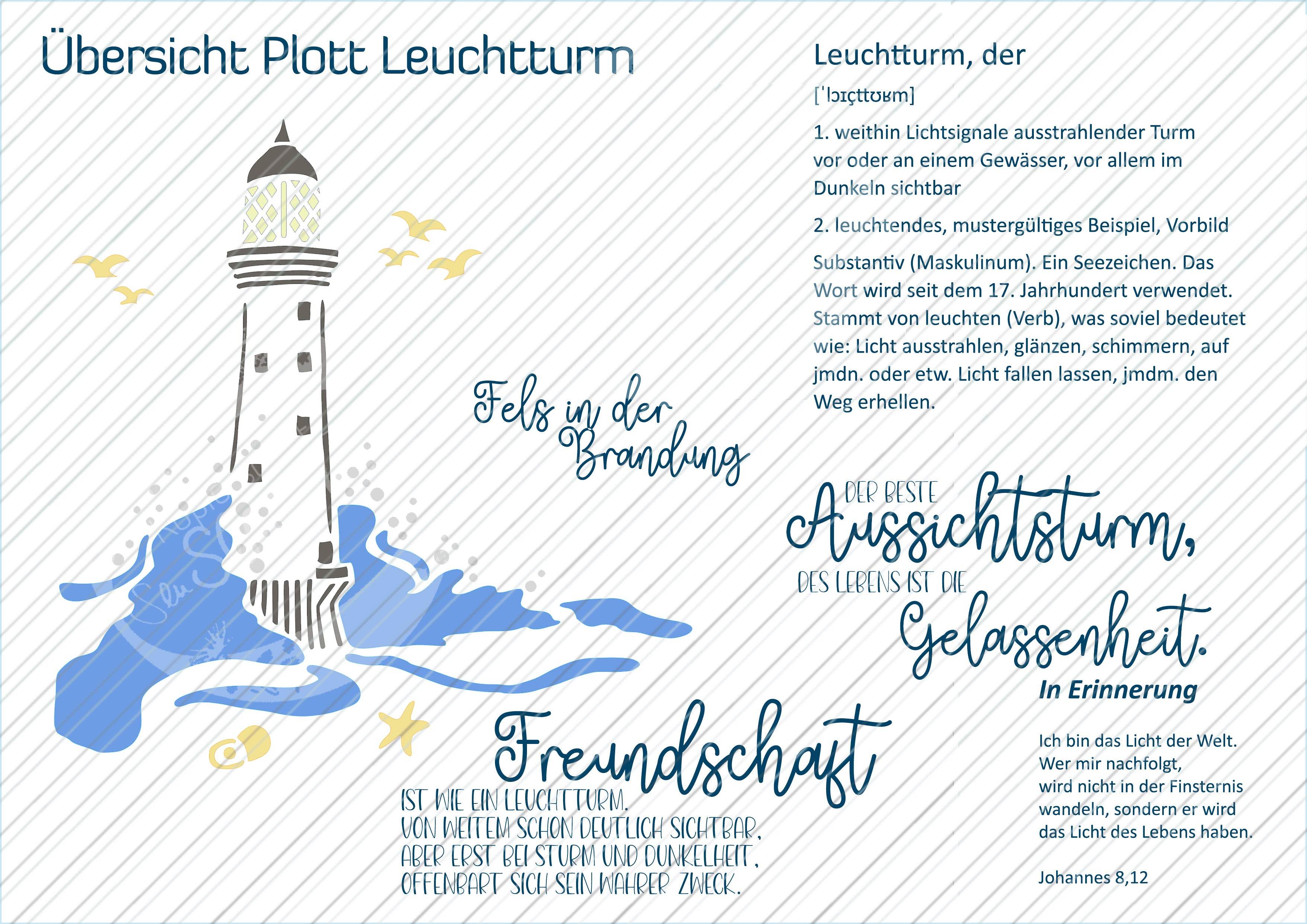 Plotterdatei Leuchtturm, Laser-Gravur - Sewando