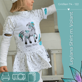 Schnittmuster Leylana - Shirt mit Volant Gr.74-122 - Sewando