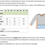 Lia – Babyshirt mit Teilung & Knopfleiste aus Jersey Gr. 56-98 - Sewando