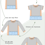 Lia – Babyshirt mit Teilung & Knopfleiste aus Jersey Gr. 56-98 - Sewando