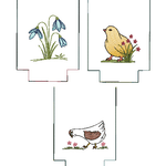 ITH Lichterbeutel Frühling großes Set 11 Motive Blumen Hase Ostern Küken Hahn Huhn - Sewando