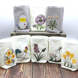 ITH Lichterbeutel Frühling großes Set 11 Motive Blumen Hase Ostern Küken Hahn Huhn - Sewando