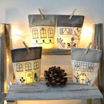 ITH Lichterbeutel 13x18cm Stickdatei Haus Häuser SET - Sewando