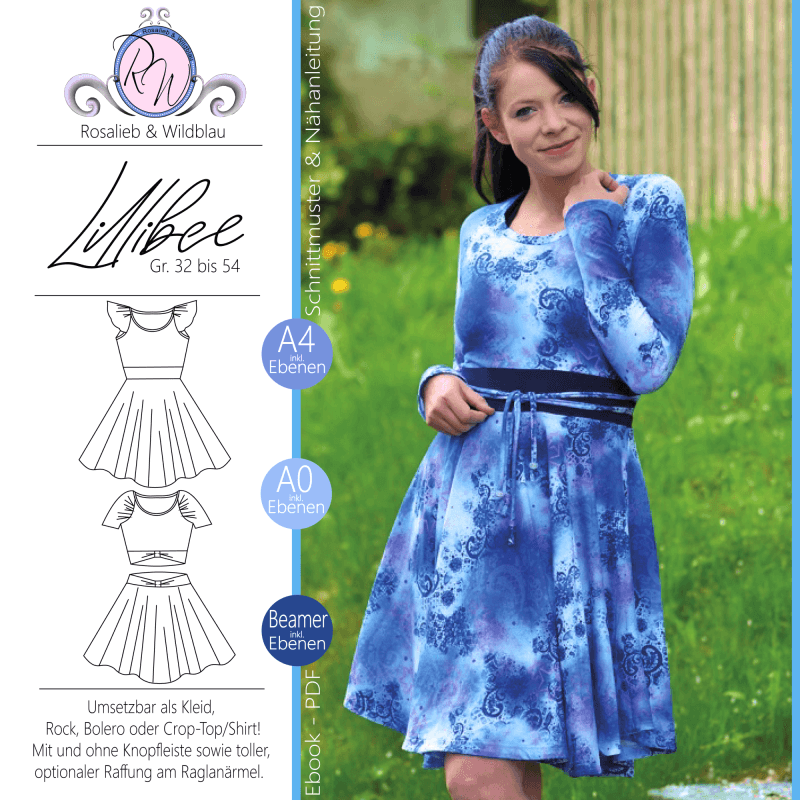 Schnittmuster Lillibee Gr. 32 bis 54 - Sewando