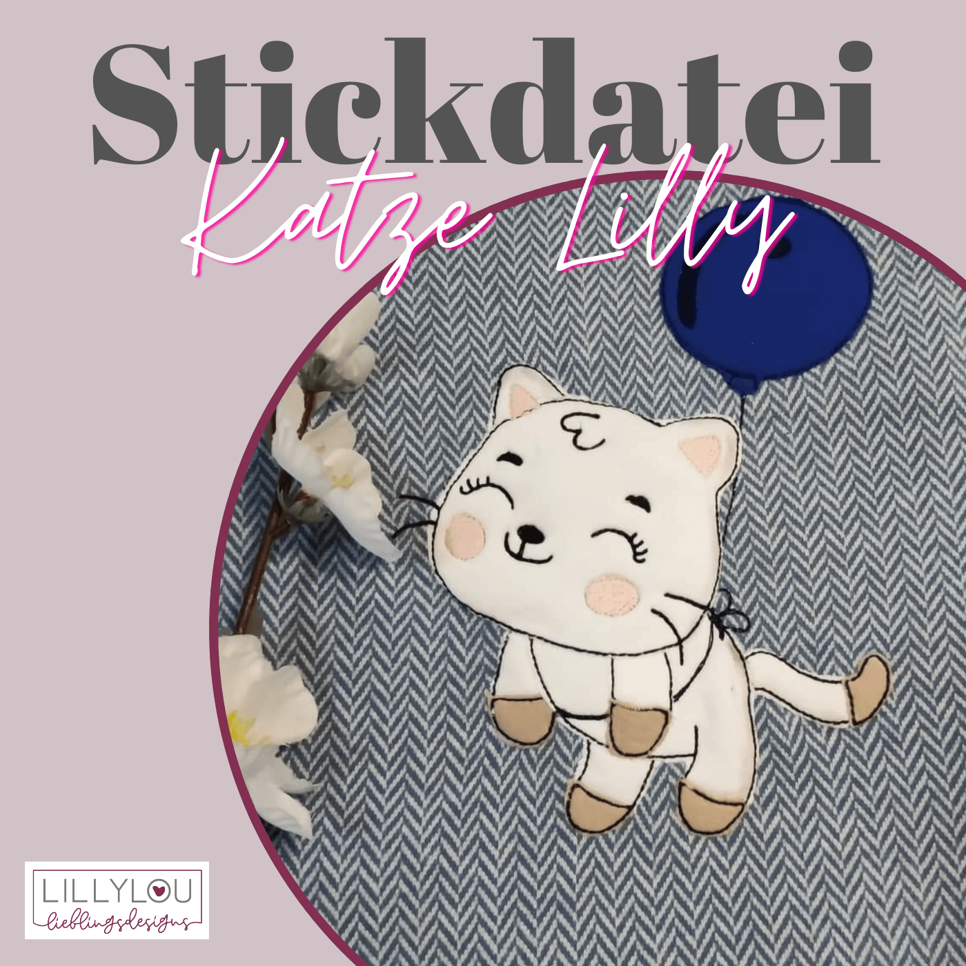 Stickdatei - Katze Lilly - Sewando