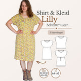 Schnittmuster Lilly – Lockeres Shirt & Kleid mit 3 Längen Gr. 34-50 / BU 80-116
