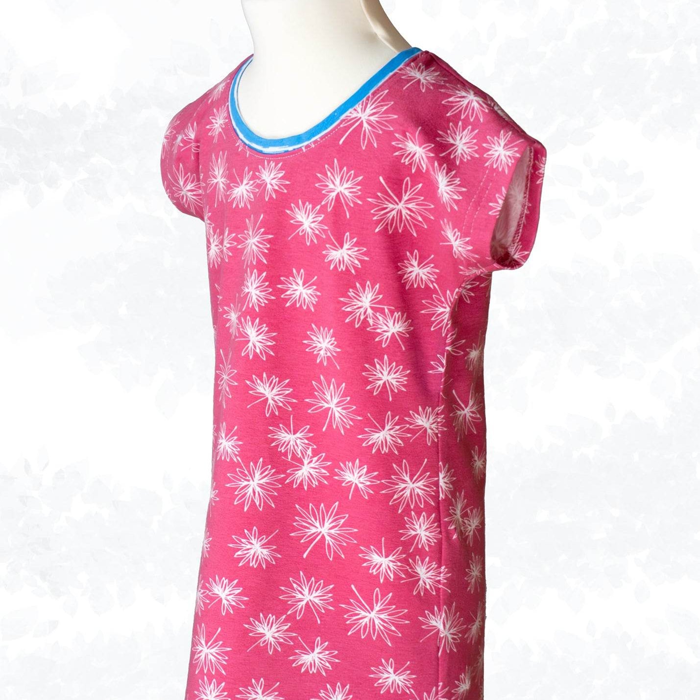 Schnittmuster Lilly Kids – Shirt & Kleid mit angeschnittenen Ärmeln Gr. 92-164 - Sewando