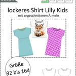 Lilly Kids – Shirt & Kleid mit angeschnittenen Ärmeln Gr. 92-164 - Sewando